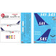 Lima November Decals 144-597 1/144 Sas Boeing B767-300 In The Current Cs
