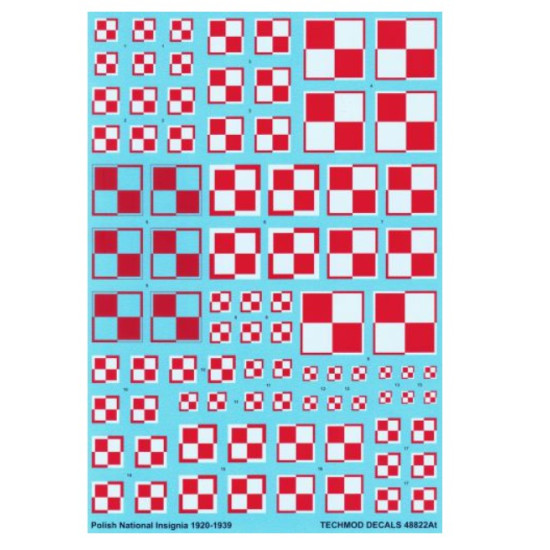 Techmod 48822 1/48 Decal For Polish National Insignias 1920-1939