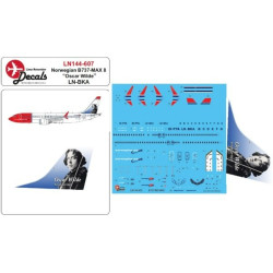 Lima November Decals 144-607 1/144 Norwegian B737-max 8 Ln-bka Oscar Wilde