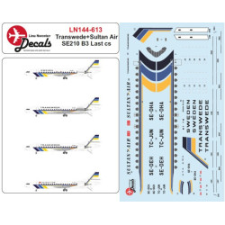 Lima November Decals 144-613 1/144 Transwede New Cs Se210 10b3 And Sultan Air