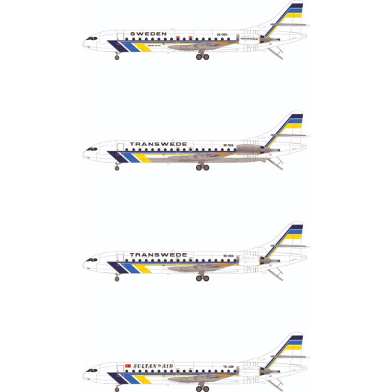 Lima November Decals 144-613 1/144 Transwede New Cs Se210 10b3 And Sultan Air