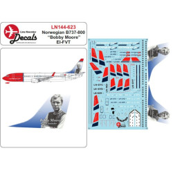 Lima November Decals 144-623 1/144 Norwegian B737-800 Ei-fvt Bobby Moore