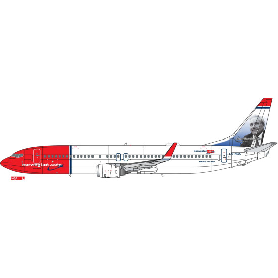 Lima November Decals 144-632 1/144 Norwegian B737-800 Ln-nga Ludvig Walentin Karlsen
