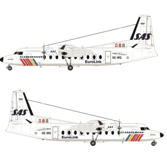 Lima November Decals 144-641 1/144 Sas Fokker F-27-600 In Rainbow Colours