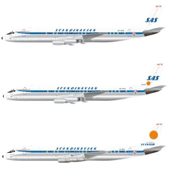 Lima November Decals 144-662 1/144 Sas Dc-8-30/50 Last Scheme
