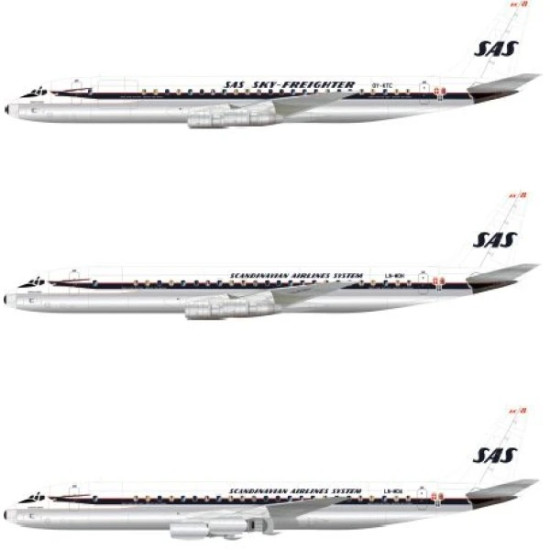 Lima November Decals 144-663 1/144 Sas Dc-8-30/50 First Scheme