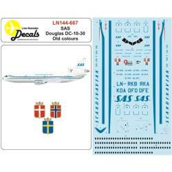 Lima November Decals 144-667 1/144 Sas Dc-10 First Scheme