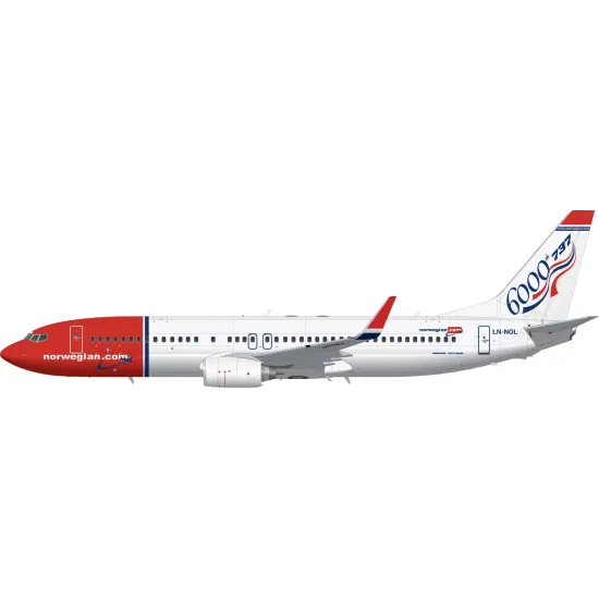 Lima November Decals 200-05 1/200 Norwegian B737-800w Ln-nol With The 6000th Tail