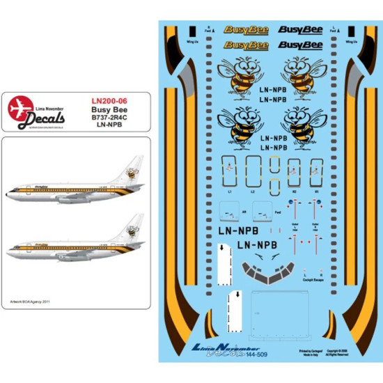 Lima November Decals 200-06 1/200 Busy Bee B737-200