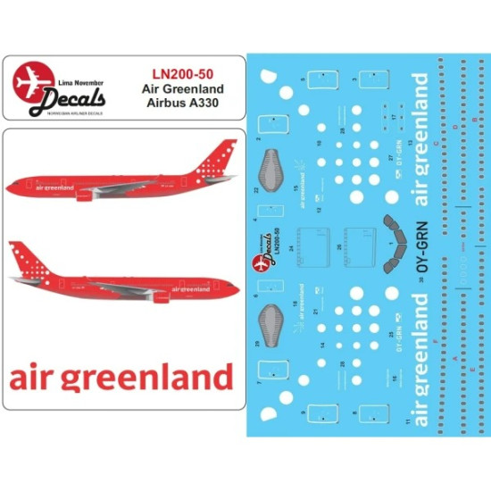 Lima November Decals 200-50 1/200 Air Greenland A330
