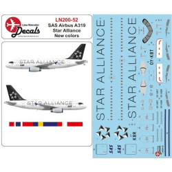 Lima November Decals 200-52 1/200 Sas A319 New Star Alliance Cs