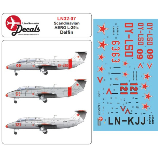 Lima November Decals 32-07 1/32 Scandinavian Aero L-29s