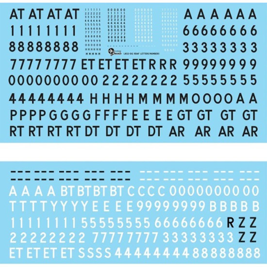 Lima November Decals 32-d13 1/32 Royal Danish Air Force Numbers And Letters