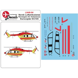 Lima November Decals 48-04 1/48 Norwegian Air Ambulanse Ec145