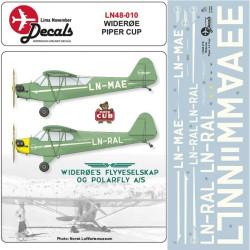 Lima November Decals 48-10 1/48 Wideroe Piper J-3 Cub