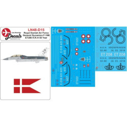 Lima November Decals 48-d15 1/48 Royal Danish Air Force F-16b H.k.h.50 Years