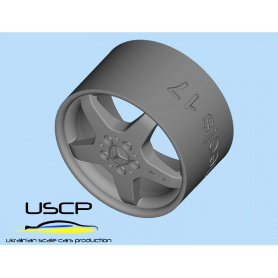 Uscp 24p201 1/24 3d-printed Wheels Amg Wheels Styling Iii 17