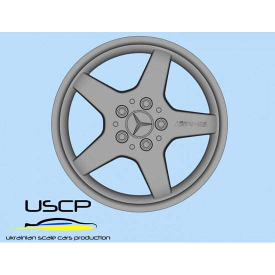Uscp 24p201 1/24 3d-printed Wheels Amg Wheels Styling Iii 17
