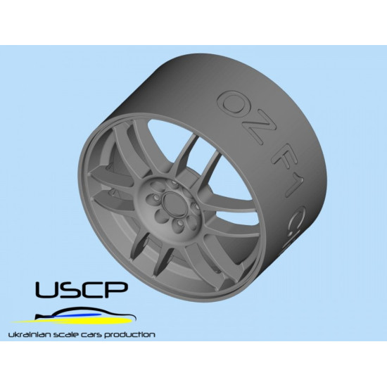 Uscp 24p203 1/24 3d-printed Wheels Oz F1 Wheels 17