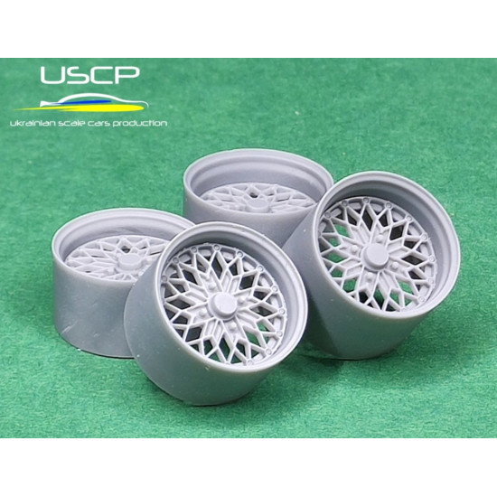 Uscp 24p204 1/24 3d Printed Resin Wheels Glow Star Wheels Ms-cg 15