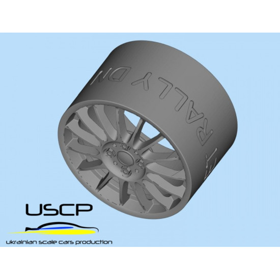 Uscp 24p206 1/24 3d-printed Wheels Ats Streetrallye 17