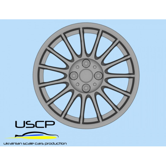 Uscp 24p206 1/24 3d-printed Wheels Ats Streetrallye 17