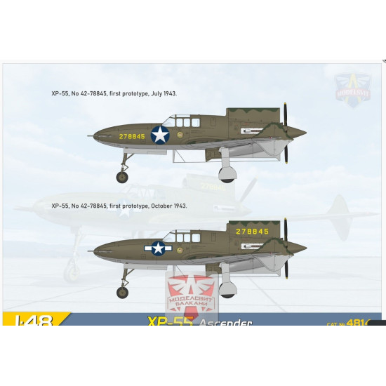 Modelsvit 4814 1/48 Xp-55 Ascender Plastic Model Kit