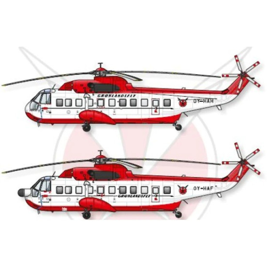 Lima November Decals 72-513 1/72 Greenlandair Sikorsky S-61n Old Scheme Includes Masks