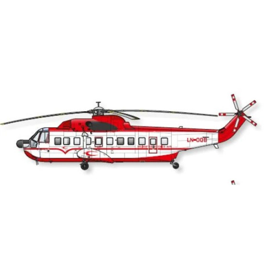 Lima November Decals 72-534 1/72 Helikopter Service S-61n First Cs Including Masks