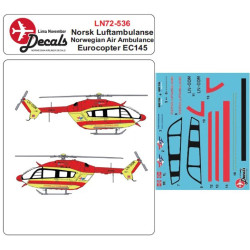 Lima November Decals 72-536 1/72 Norwegian Air Ambulanse Ec145