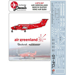Lima November Decals 72-547 1/72 Air Greenland Beech 200 New Cs Including Masks