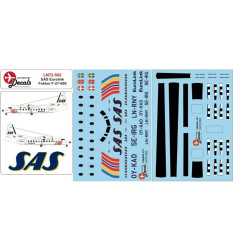 Lima November Decals 72-562 1/72 Sas Fokker F-27-600. Includes Masks