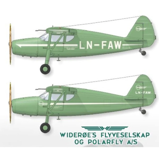 Lima November Decals 72-565 1/72 Wideroe Fairchild 24 With Masks