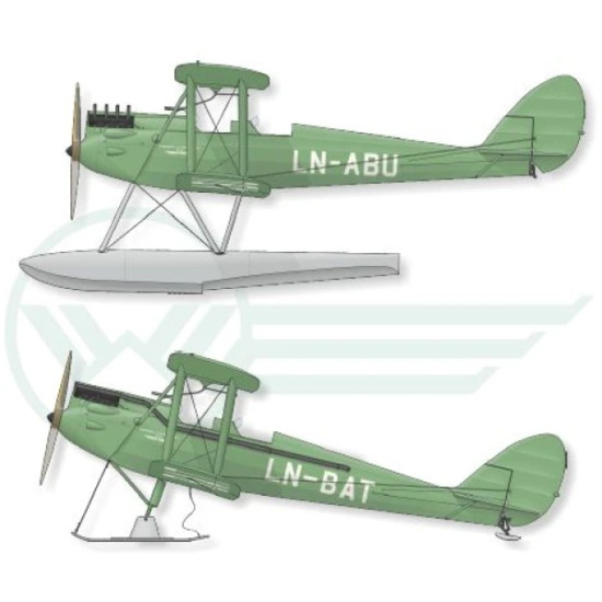 Lima November Decals 72-568 1/72 Wideroe Dh-60m Moth