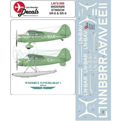 Lima November Decals 72-569 1/72 Wideroe Stinson Reliant Sr-8/9 With Masks For Sr9