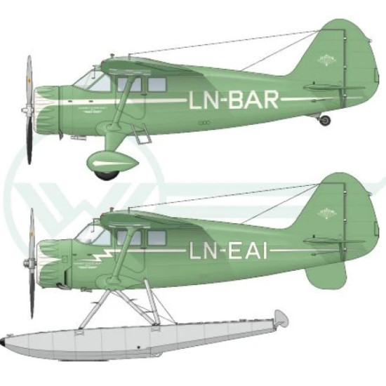 Lima November Decals 72-569 1/72 Wideroe Stinson Reliant Sr-8/9 With Masks For Sr9