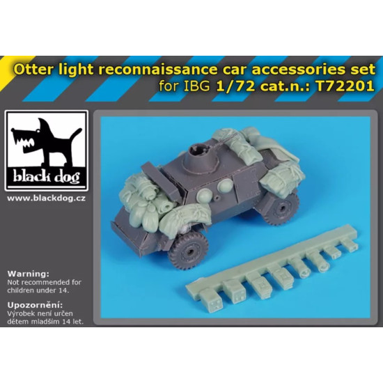 Black Dog T72201 1/72 Otter Light Reconnaissance Car Accessories Set For Ibg