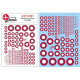 Lima November Decals 72-d01 1/72 Royal Danish Air Force Roundels