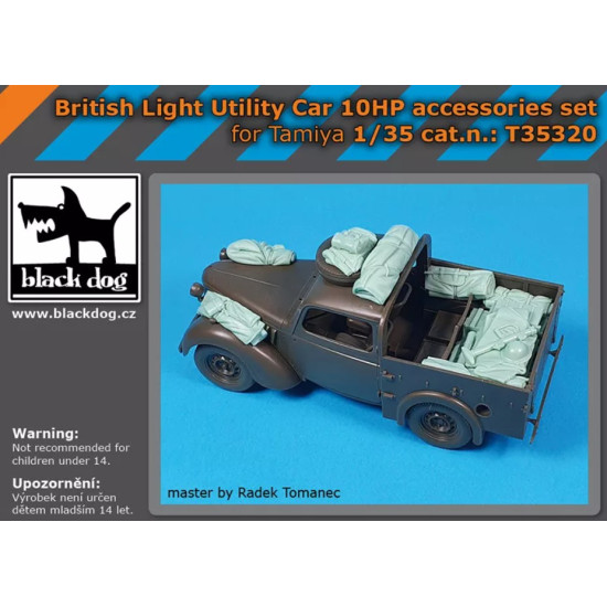 Black Dog T35320 1/35 British Light Utility Car 10hp Accessories Set For Tamiya