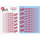 Lima November Decals 72-d02 1/72 Royal Danish Air Force Splitflags