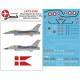 Lima November Decals 72-d06 1/72 Royal Danish Air Force F-16 In Early Colors
