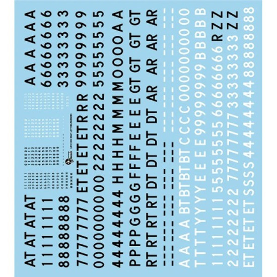 Lima November Decals 72-d18 1/72 Royal Danish Air Numbers And Letters
