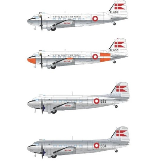Lima November Decals 72-d19 1/72 Royal Danish Air C-47 Part 1