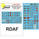 Lima November Decals 72-d27 1/72 Rdaf Squadron Shields