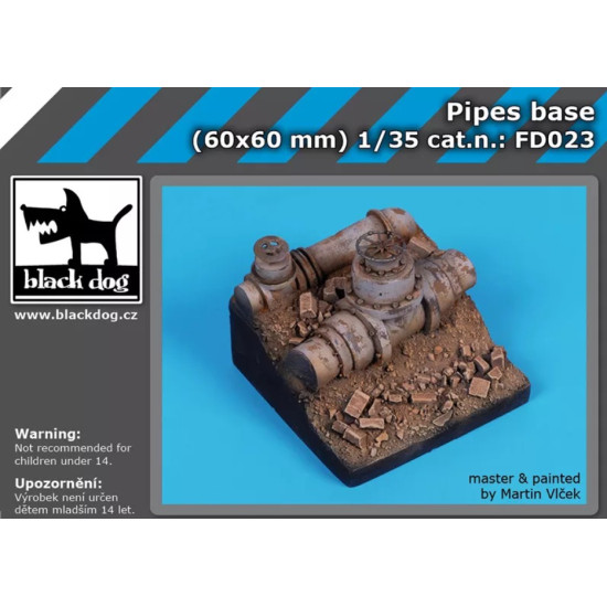 Black Dog Fd023 1/35 Pipes Base 60/60 Mm