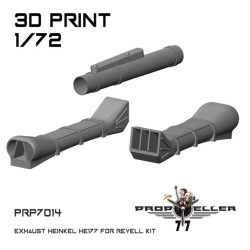 77propeller Prp7014 1/72 Exhaust Heinkel He177 For Revell Kit
