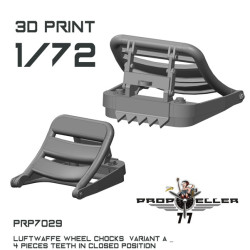77propeller Prp7029 1/72 Luftwaffe Wheel Chocks Variant A 4 Pieces Teeth In Closed Position