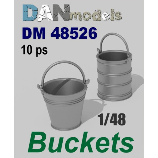 Dan Models 48526 1/48 Buckets 10 Ps Accessories Model Kit