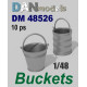 Dan Models 48526 1/48 Buckets 10 Ps Accessories Model Kit