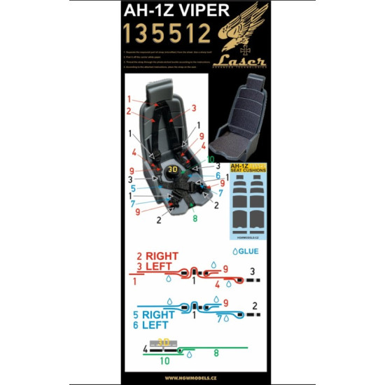 Hgw 135520 1/35 Textile Belts Designed For The Ah-1z Viper - Tracks Cushions